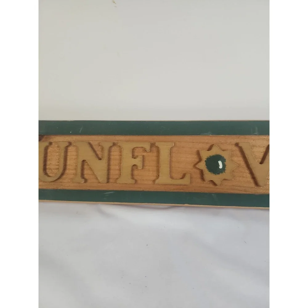 3D‎ Wooden Sunflower Hanging Sign Handpainted Made In The USA